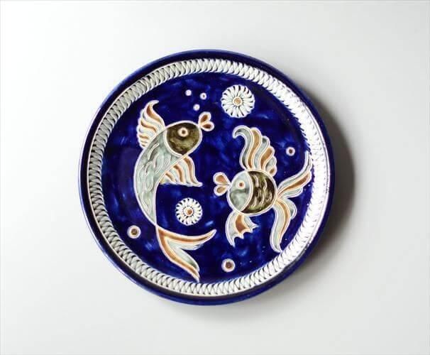 西ドイツ製ヴィンテージ魚絵皿 1960年代 ユニークでかわいい