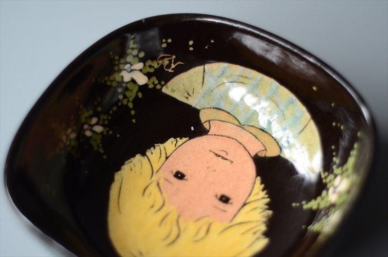 スイス製 ヴィンテージ少女絵柄 小鉢 陶器