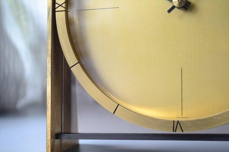 ドイツ製 KIENZLE 真鍮ガラス置き時計 ヴィンテージ