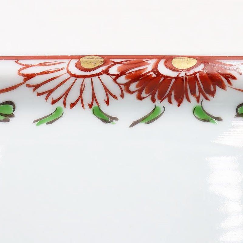 ヴィンテージ和食器 昭和時代の花柄角皿