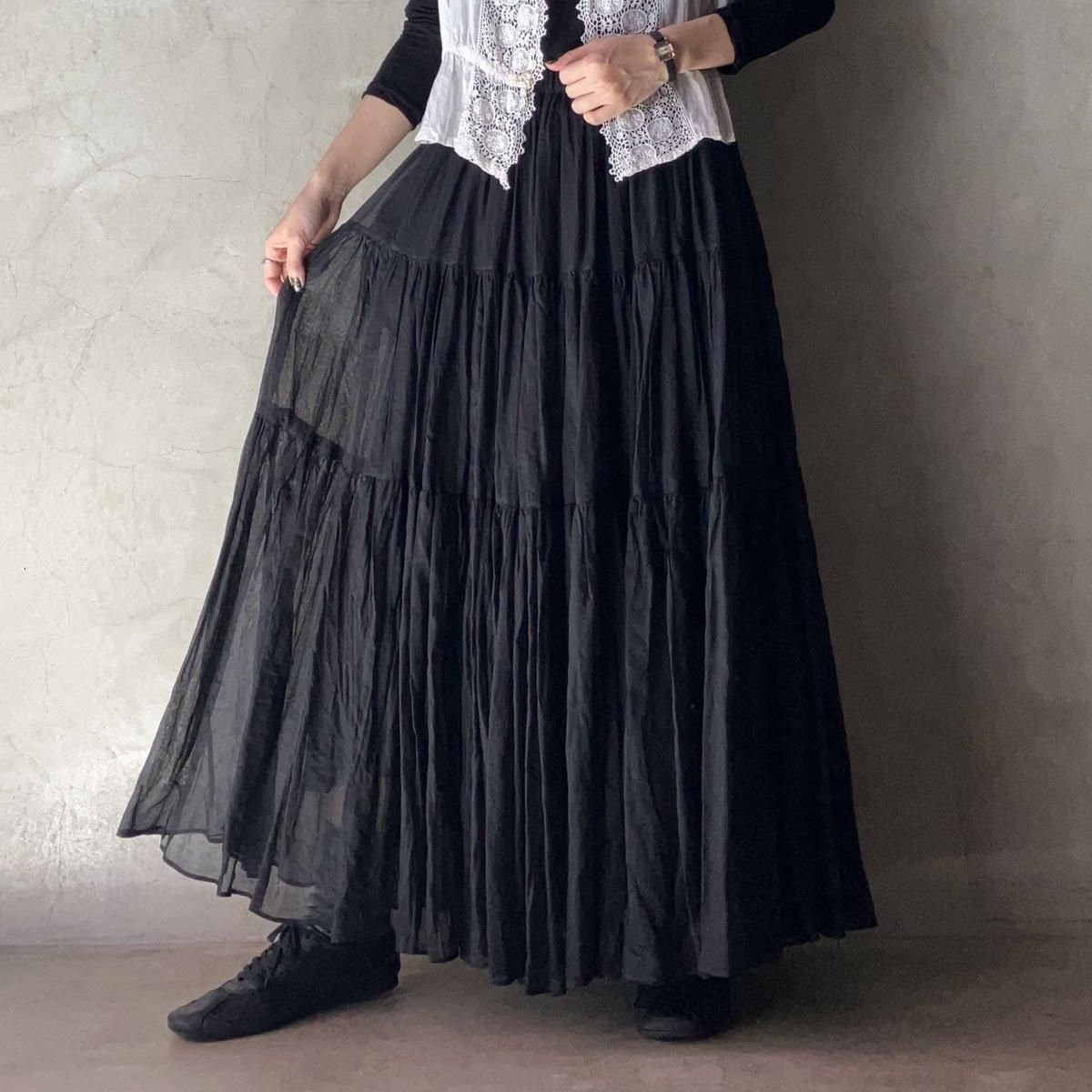 suzuki takayuki tiered skirt（スズキタカユキ ティアードスカート