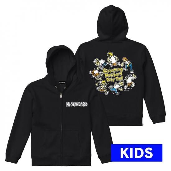 HONGOLIAN Kids ZIP HOODIE（BLACK） - Hi-STANDARD OFFICIAL WEB STORE