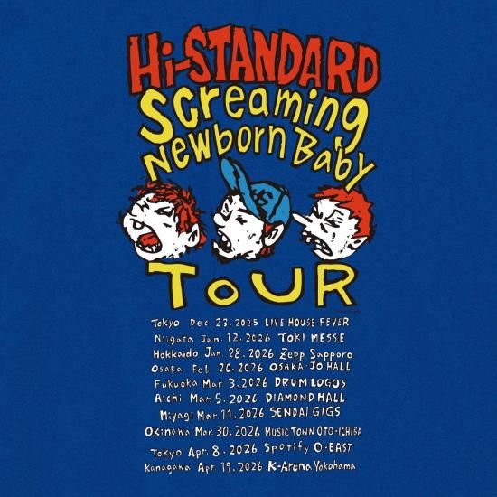 SNB TOUR HONGOLIAN T-shirt（BLUE） - Hi-STANDARD OFFICIAL WEB STORE