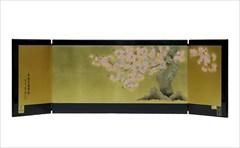 雛人形用 屏風 「金沢桜華 本金手描蒔絵 11号サイズ」