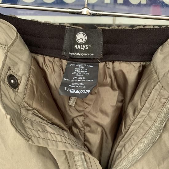 米軍実物 HALYS PCU/LEVEL7 プリマロフトパンツ 未使用/MEDIUM