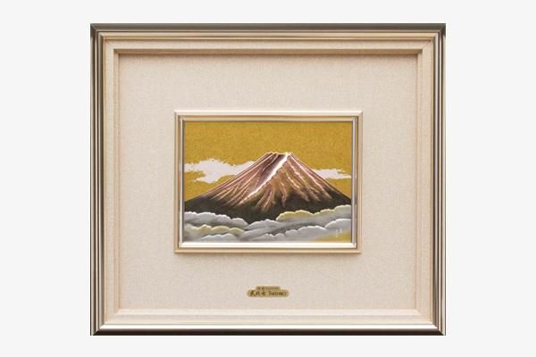 純銀 額 赤富士 7号 - TAKEHIKO - 武比古 - 日本の伝統工芸・関工芸