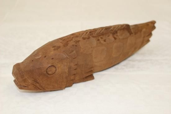 C-258木彫彫刻最高峰 横山一夢作 富山井波彫刻木彫鯉 - 石川県金沢の