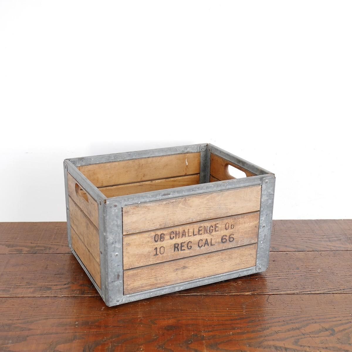 アメリカ 1960年代 ヴィンテージ 運搬箱 木箱 Milk Crate ミルク