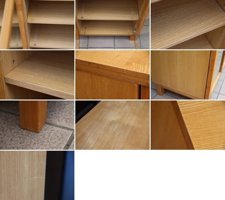 人気の無印良品(MUJI)のタモ材を使用した木製キャビネット・大/タモ材