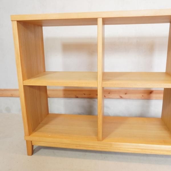 無印良品(MUJI)の稀少なオープンシェルフ2×3/タモ材 ナチュラルです