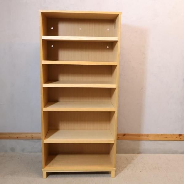 人気の無印良品のタモ材 木製収納です！！シンプルなデザインは本棚