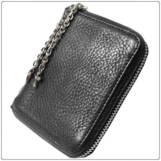 クロムハーツ 財布（Chrome Hearts）3サイドジップブラック ヘビー
