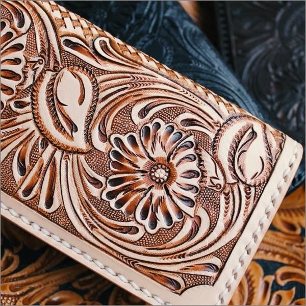 カービングウォレット・長財布/サドルレザー