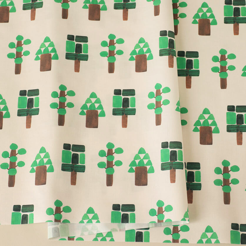 カタチの木 自然・北欧柄- 布・生地の通販サイト：nunocoto fabric