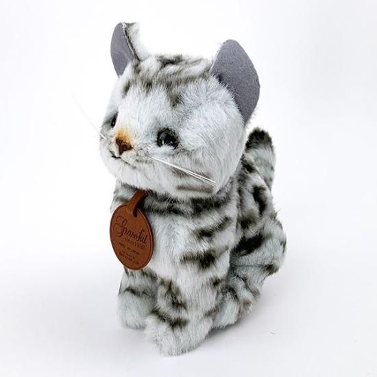 アメショー 猫 おすわりぬいぐるみ グレーグレイスフル インテリア用品