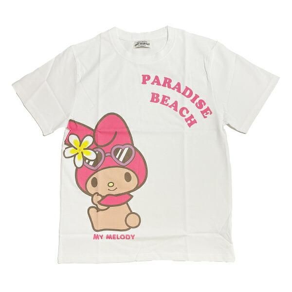 サンリオ 日焼け マイメロディ 半袖Tシャツ(M) アパレル Sanrio