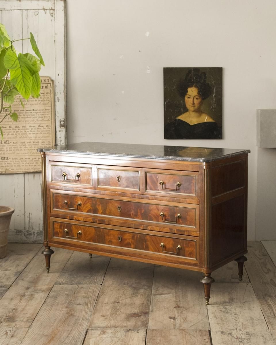 フランスアンティーク大理石天板のチェスト｜Antiques Knock