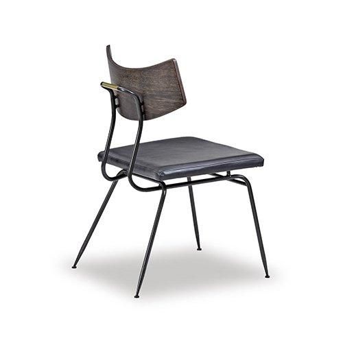 SQUARE ROOTS】SOLI CHAIR /SEARED OAK BLACK LEATHER - SHOP ASPLUND