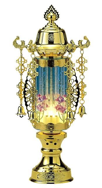 盆提灯 お盆 お供 新盆 初盆用 バブル灯 バブル灯7号ゴールドブルー
