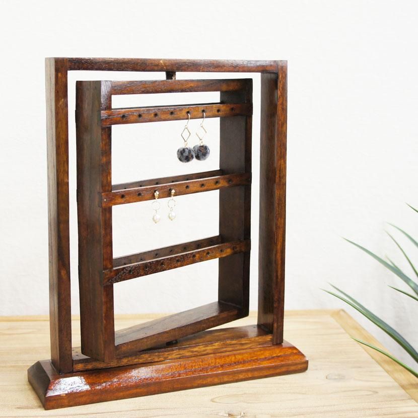 木製ピアススタンド/H30cm/OB-055 - アジアン家具とリゾートインテリア