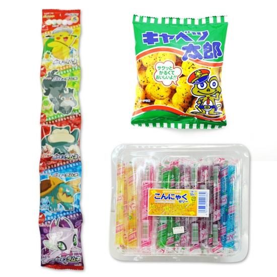 ポケモンラムネ / キャベツ太郎 / こんにゃくゼリー | 80円のお菓子