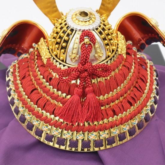 純金箔押緋縅の兜 和紙屏風セット 純金箔押緋縅の兜和紙屏風セット