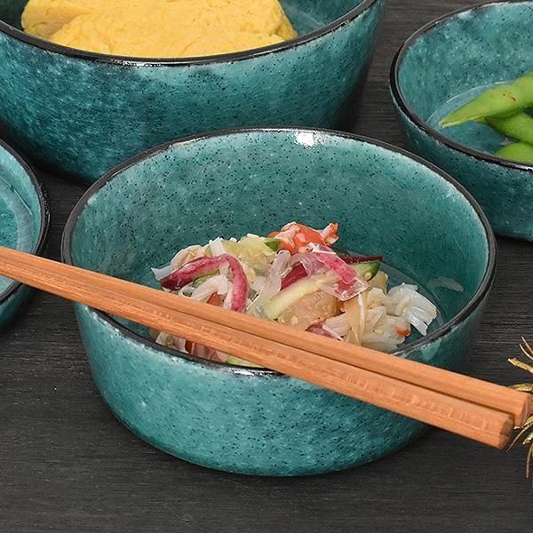 トルコ釉 鉢中 約12cm 青系 和食器 小鉢 日本製 美濃焼 業務用