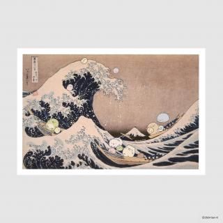 Sumikkogurashi× 葛飾北斎 / ポストカード《神奈川沖浪裏》 - NAME