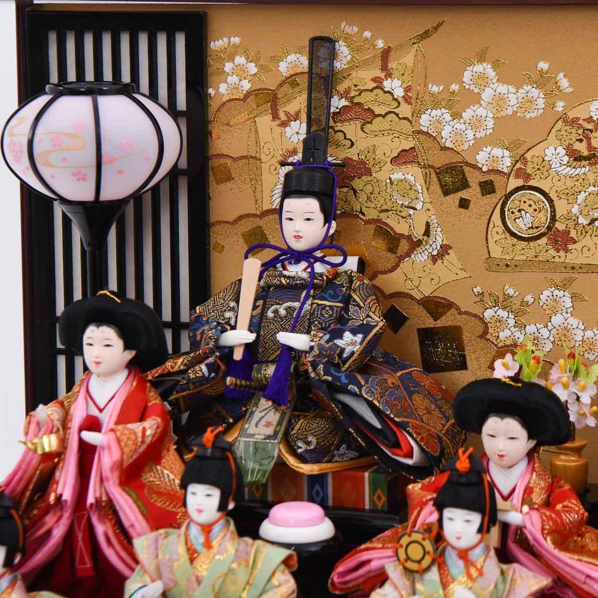 雛人形 芥子 ケース入十人飾り 五人囃子 京屋