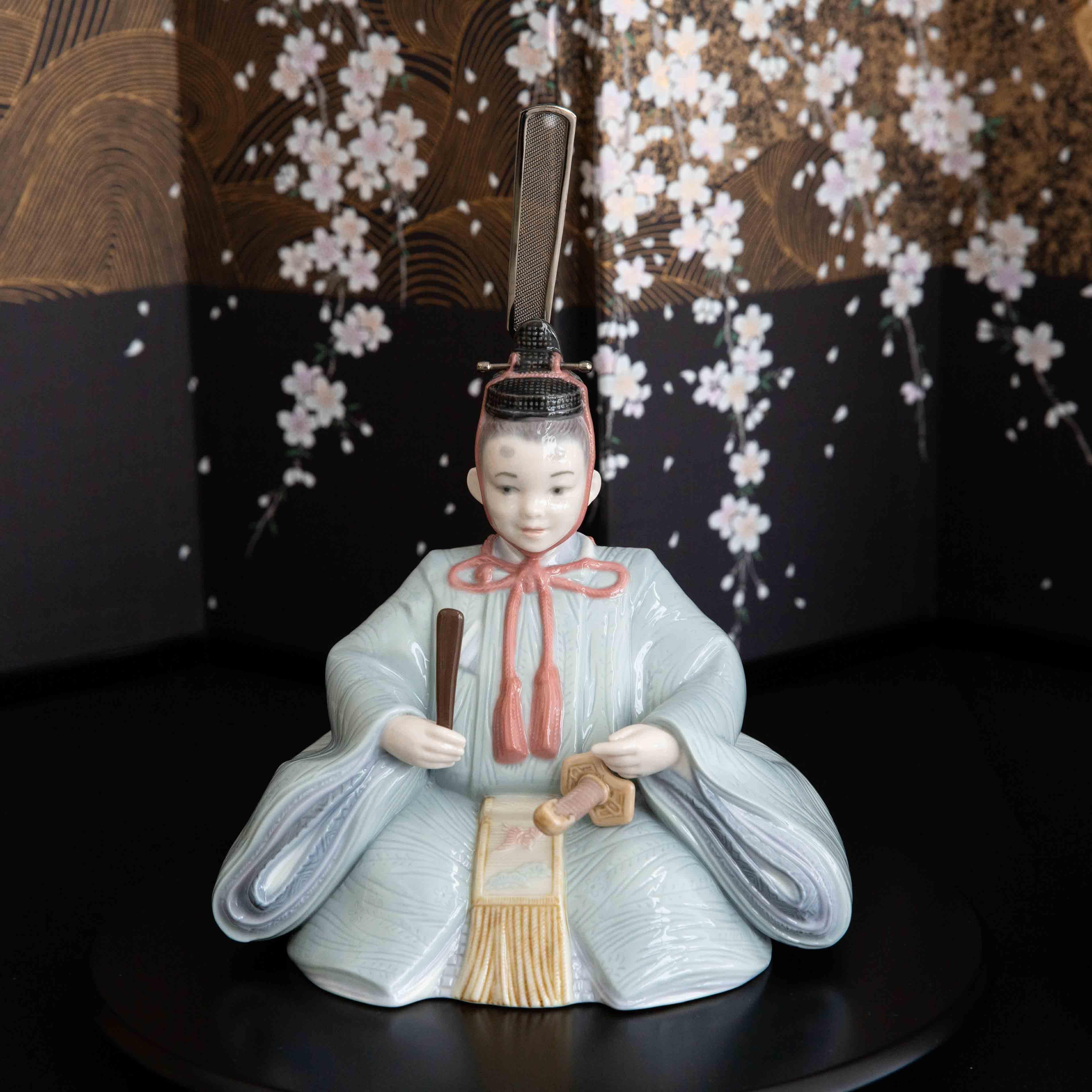 LLADRO リヤドロ ひな人形 | 磁器 月夜桜屏風 - 雛人形・五月人形