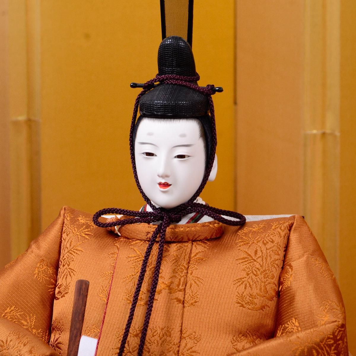 雛人形 京七 九番 有職黄櫨染御袍 小出松寿 荻野和風