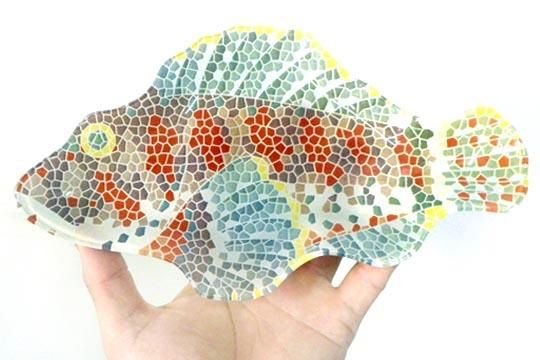 スコーピオンフィッシュ 魚 ガラス ディッシュ プレート キッチン