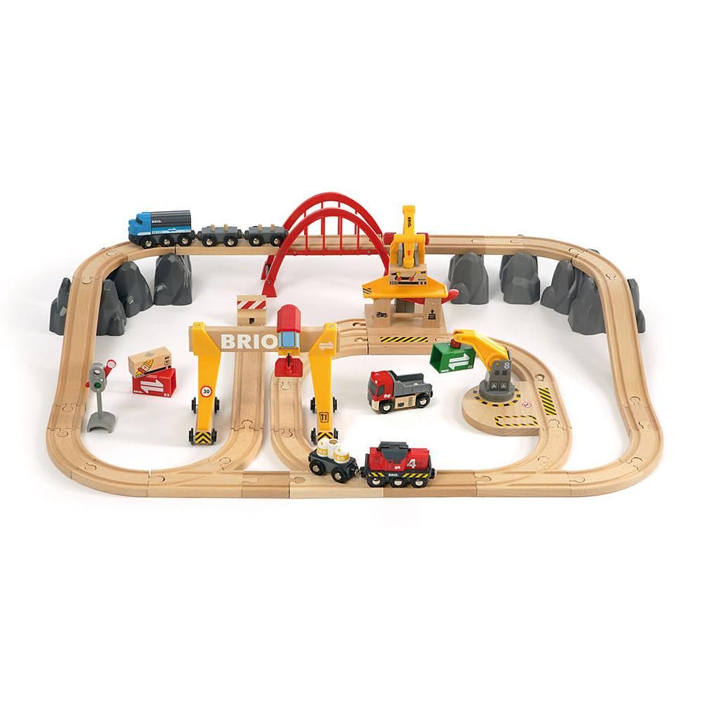 BRIO ブリオ］レールウェイセット カーゴレールデラックスセット - 木