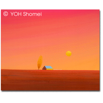 ダイヤモンドスクリーニング【深紅の夕焼け】 - 葉祥明美術館公式