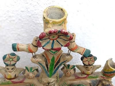 ツリーオブライフ 生命の樹 陶芸品 キャンドルホルダー- メキシコ 民芸