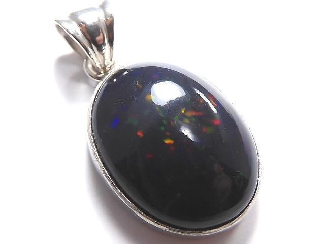 動画】【1点もの】ブラックオパールAAA ペンダントトップ SILVER925製