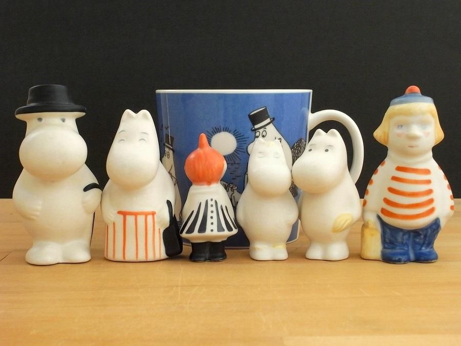 ARABIA/アラビア｜ムーミン｜1990年代のミニフィギュアx6体】-福岡