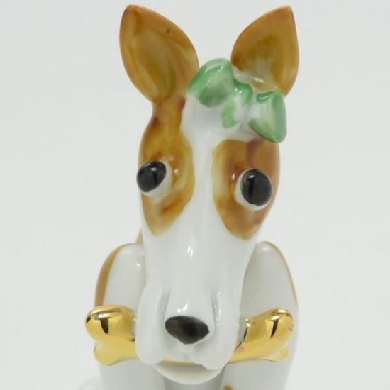 マイセン 置物□イヌ 茶色 フィギュリン 7.5cm 干支シリーズ 戌 犬