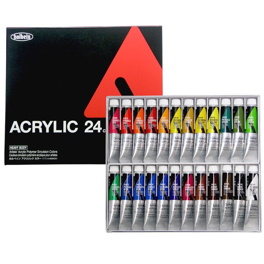 アクリリック カラー［ヘビーボディ］ 20ml AU995 24色セット