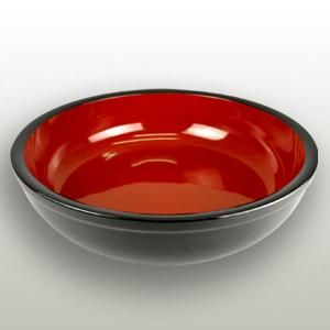蕎麦打ち道具】 淵有尺8寸漆塗こね鉢 手塗り漆塗り - 浅草かっぱ橋商店