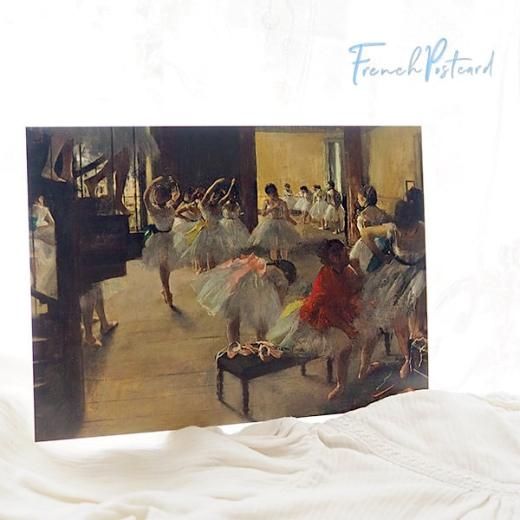 ドイツ ポストカード Edgar Degas バレリーナ（The Dance Class 1873