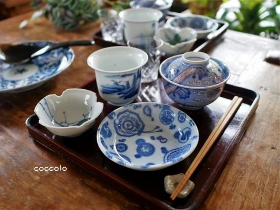 アンティーク器 古い和食器(印判手・染付・染錦) 和食器通販「暮らしの