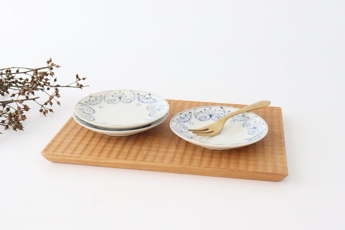 三寸皿｜染付洋花唐草｜磁器｜有田焼｜和食器通販｜うちる｜和食器の皿
