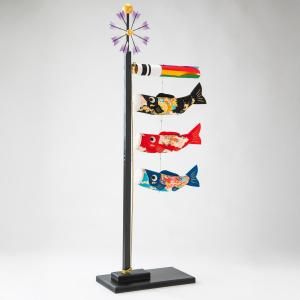 室内鯉のぼり飾り / スタンドそよ風鯉のぼり 高さ63cm - 撮影用小道具
