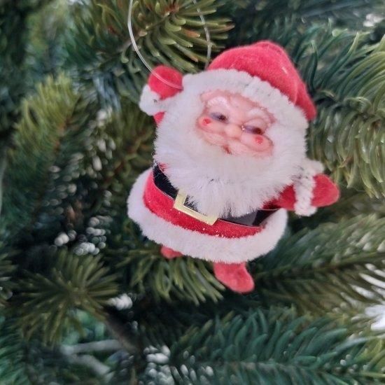 英国ヴィンテージ 「愉快なサンタのクリスマスオーナメント
