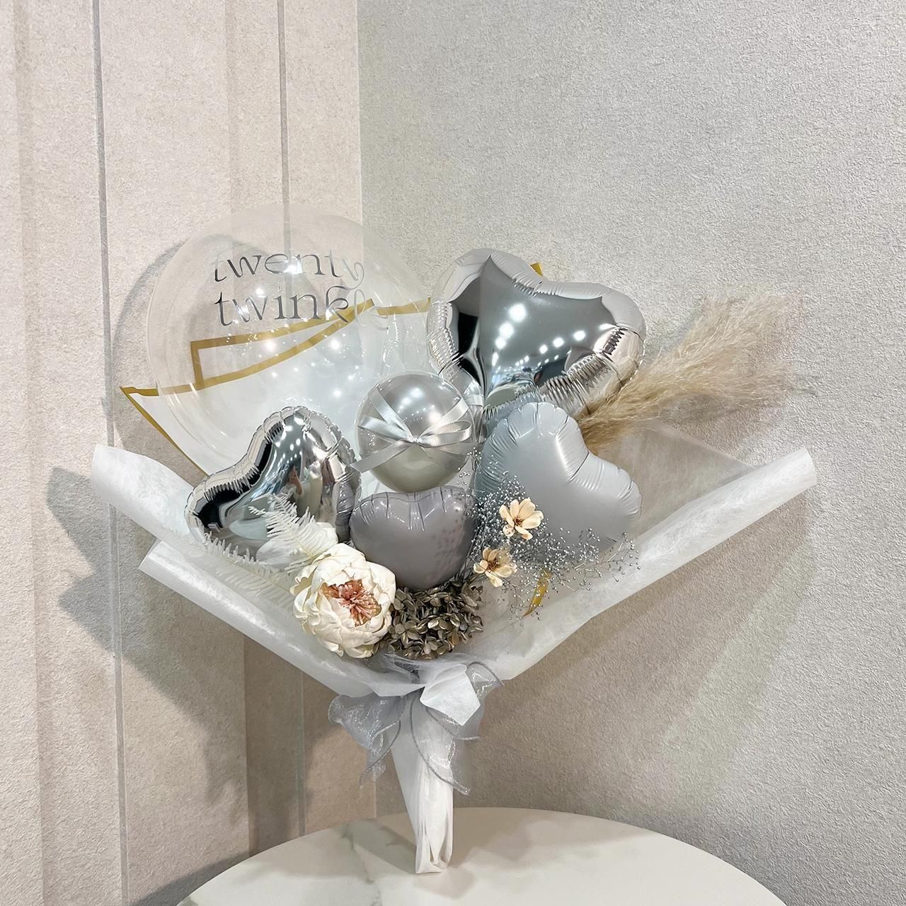 Coming of Age Balloon Bouquet -Silver- (花束バルーン)(カラー変更