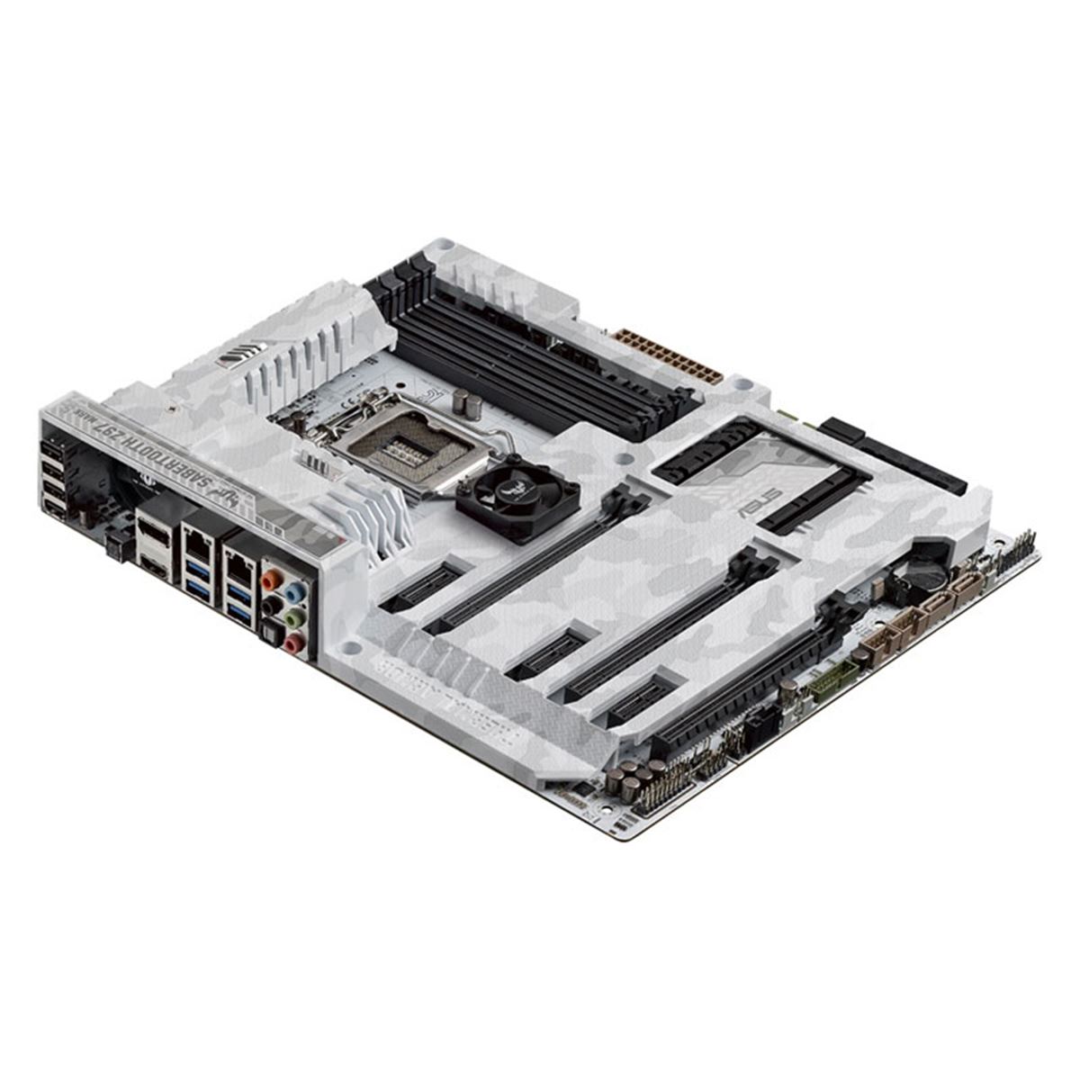 ASUS、白迷彩柄を採用したZ97搭載マザー「SABERTOOTH Z97 MARK S