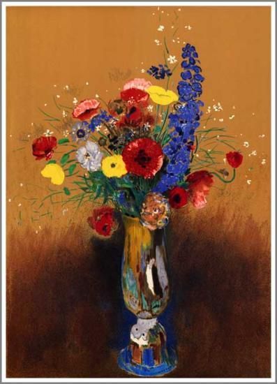 ルドン【野の花】 - 手描き 絵画（油絵複製画）販売のアート名画館