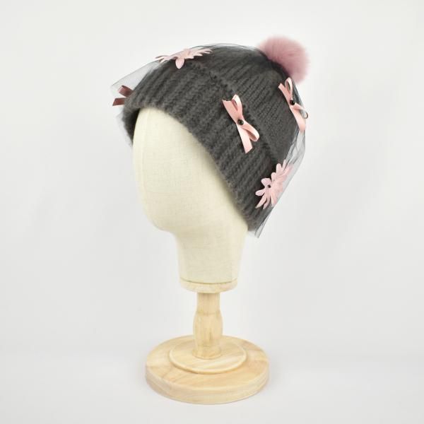 花リボンニットキャップ - Barairo no Boushi online store SP