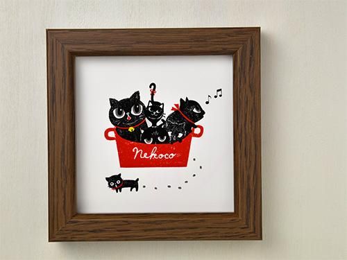 Shinzi Katoh シンジカトウ デザイン 猫のイラストがかわいい100角